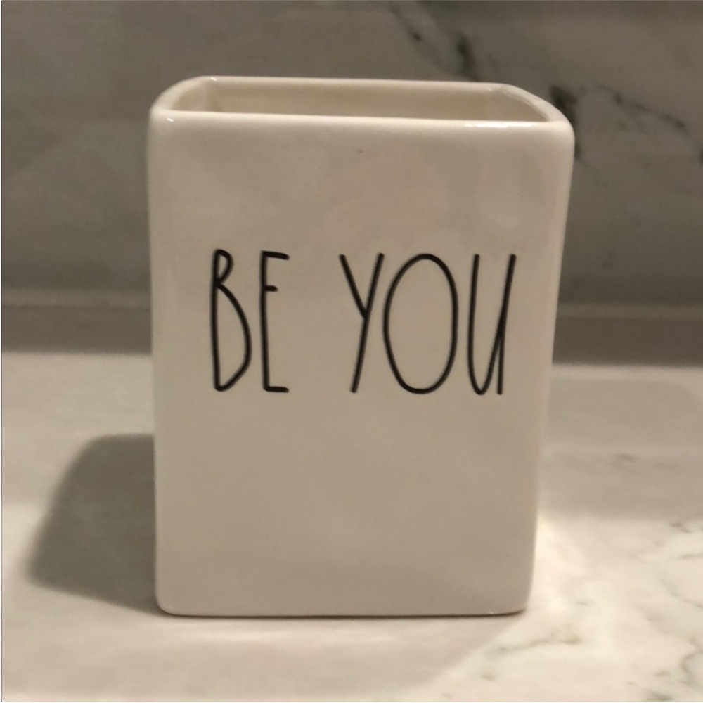 Rae Dunn White Ceramic Organizer